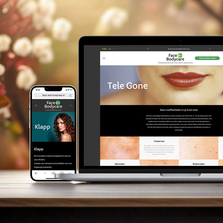 Face and Bodycare website